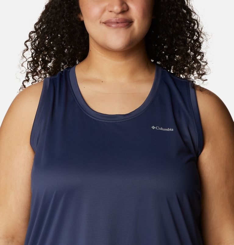 Women's Columbia Hike Tanks Navy | Plus Size CA-W1A63